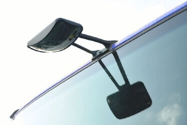 Conveniently located Blind spot mirror